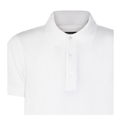 Lyocell Pique Polo Shirt In White - Image 5