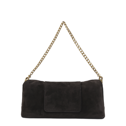 Vivian Small Suede Leather Clutch - Brown - Image 4
