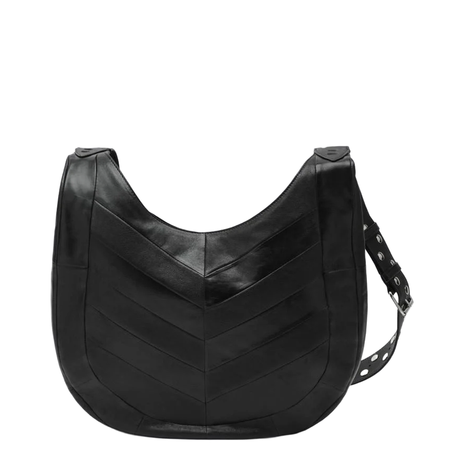 Medium Hobo Bag In Chevron-Pattern Nappa - Image 2