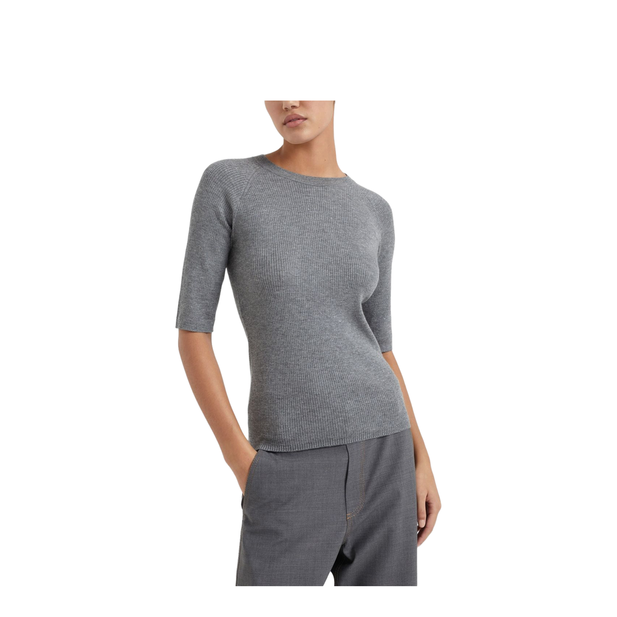 Lurex Ribbed Sweater - Image 4