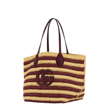 Woven Medium Canvas Tote Bags - Red - Image 3