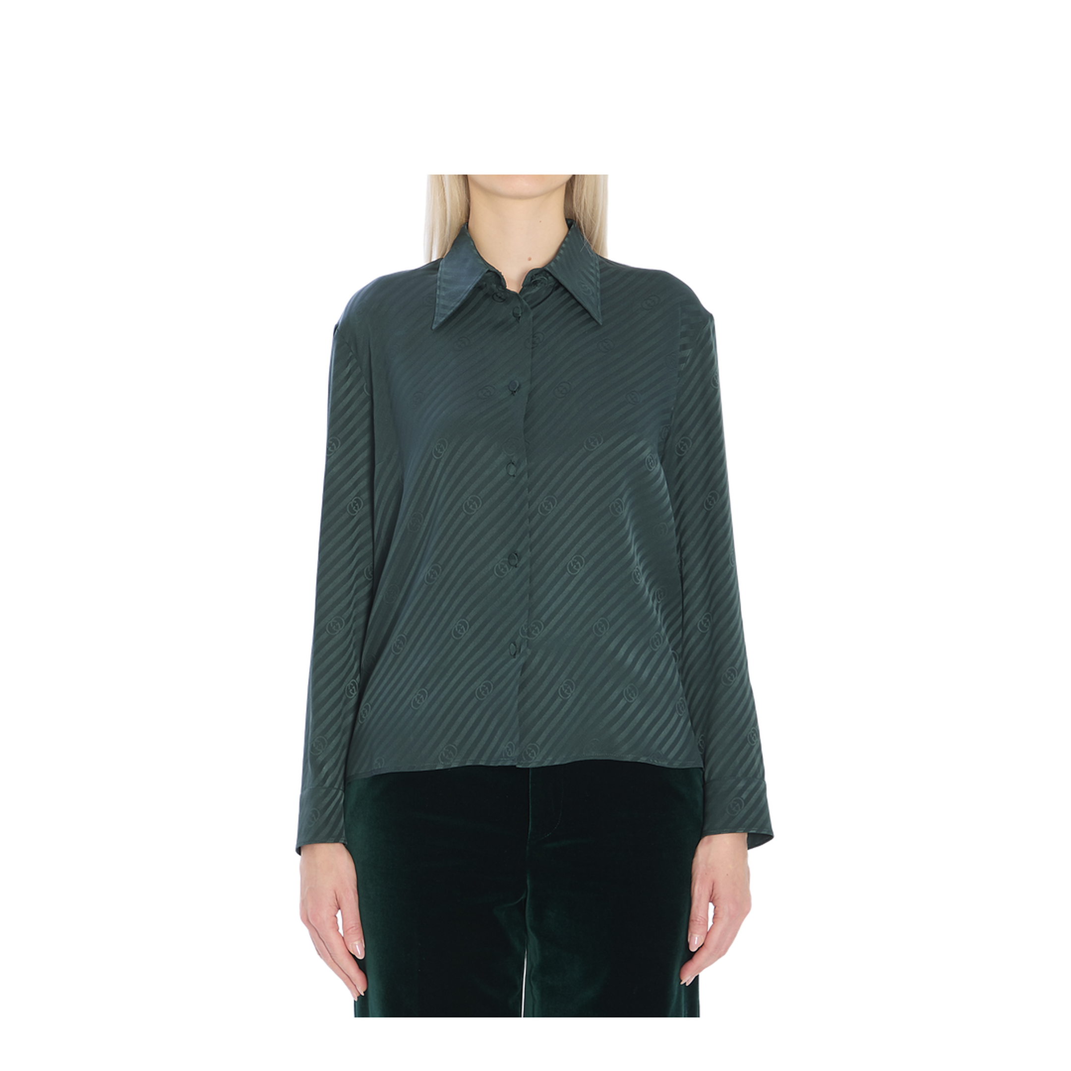Interlocking Jacquard Silk Shirt - Image 1