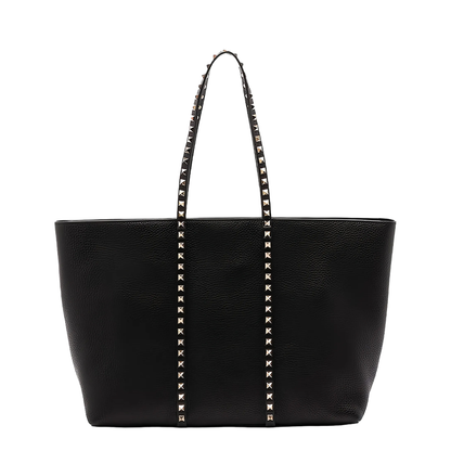 Rockstud Shopping Bag in Grainy Leather - Image 3