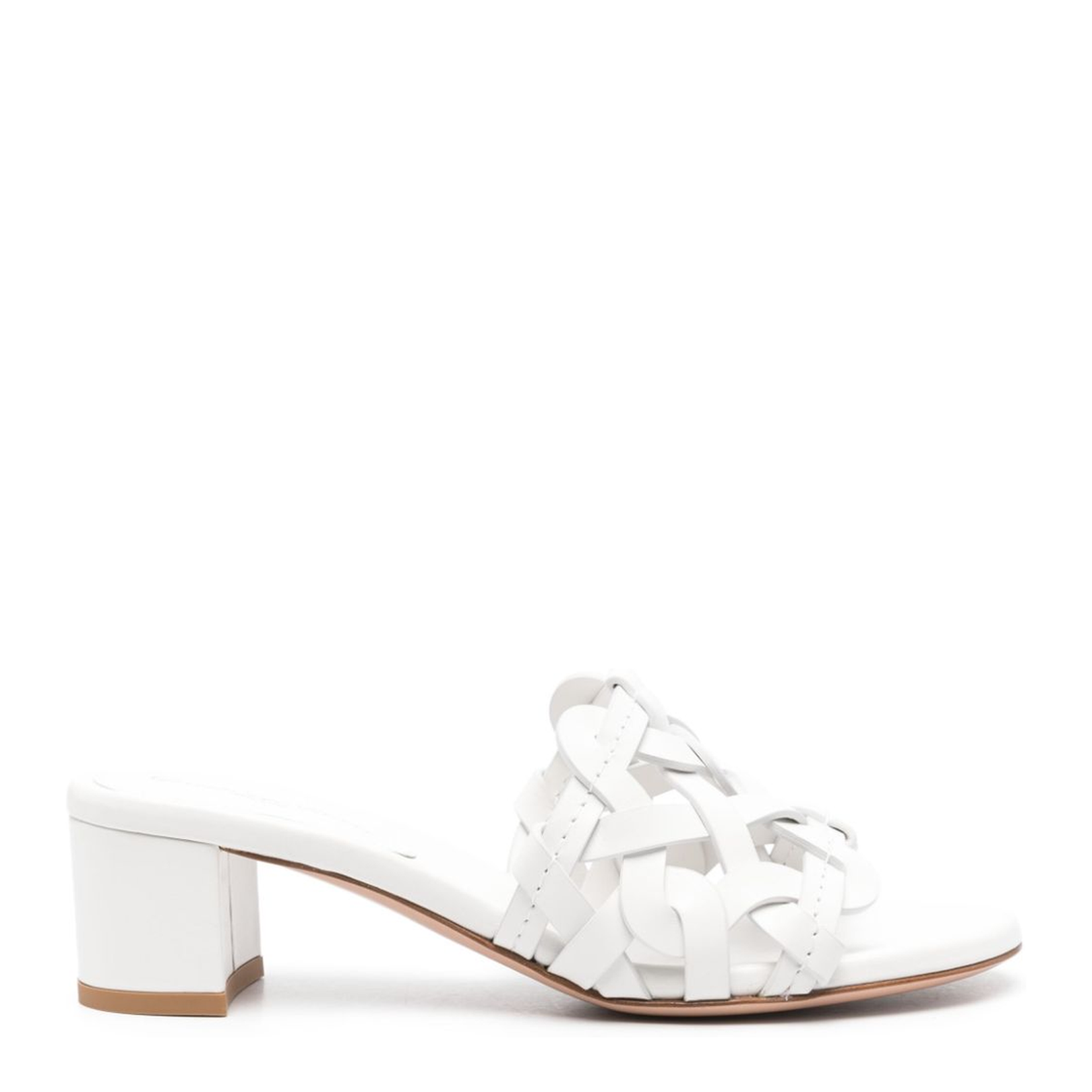 Leather Sandals In White - Image 1