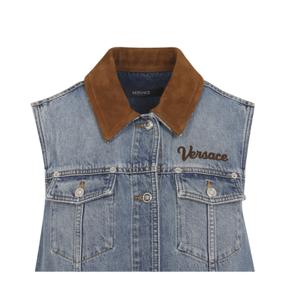 Denim Stone Wash Dress - Image 4