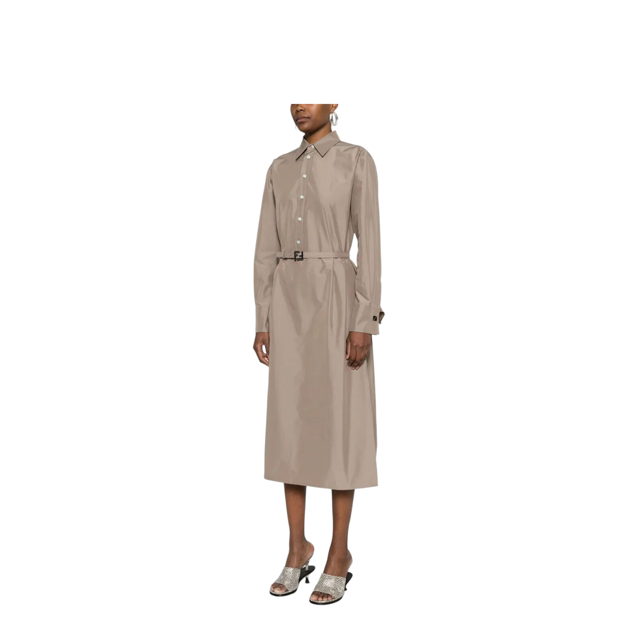 Poplin Belted Shirt Dress - Image 2