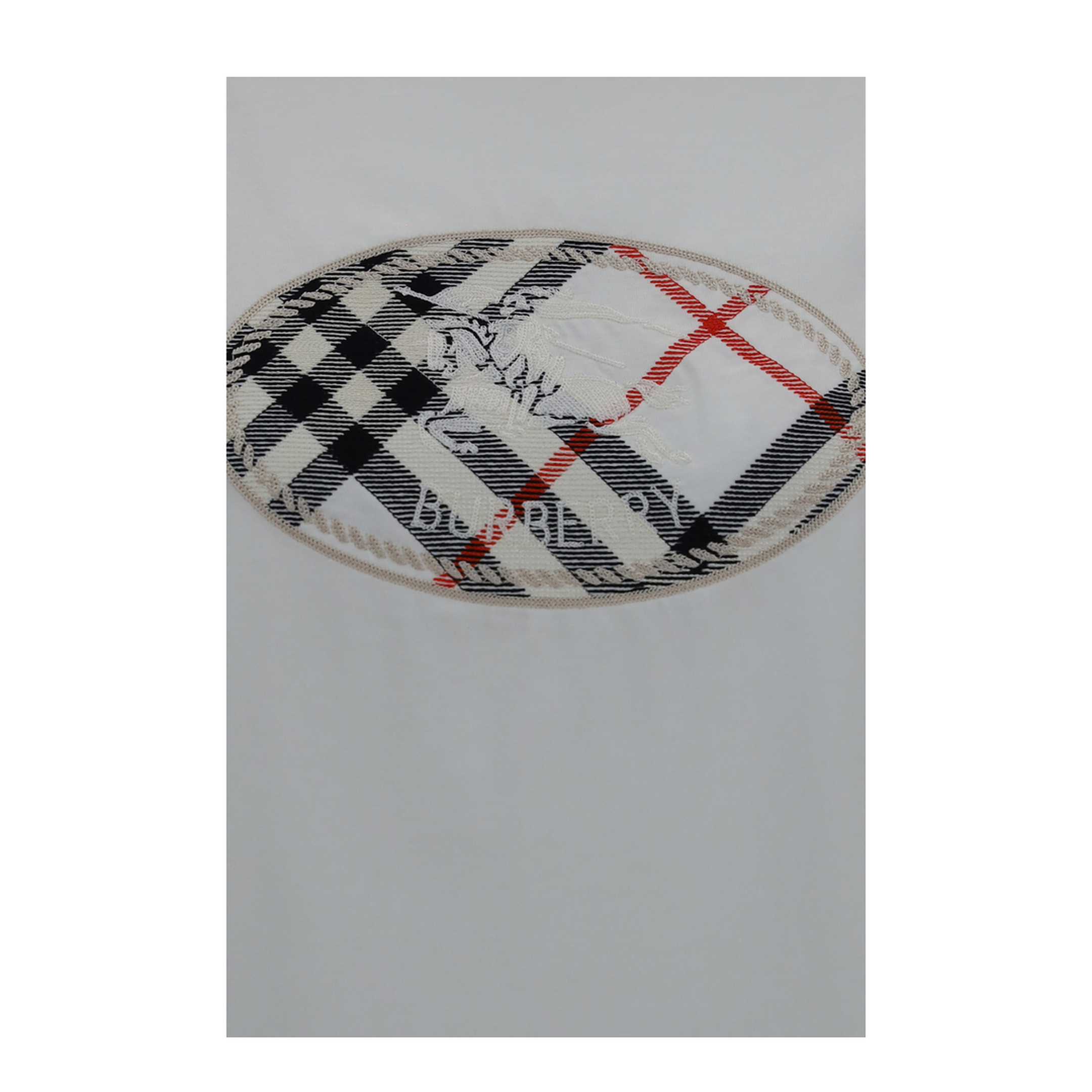 Knight Stamp Check Cotton T-Shirt - Image 3