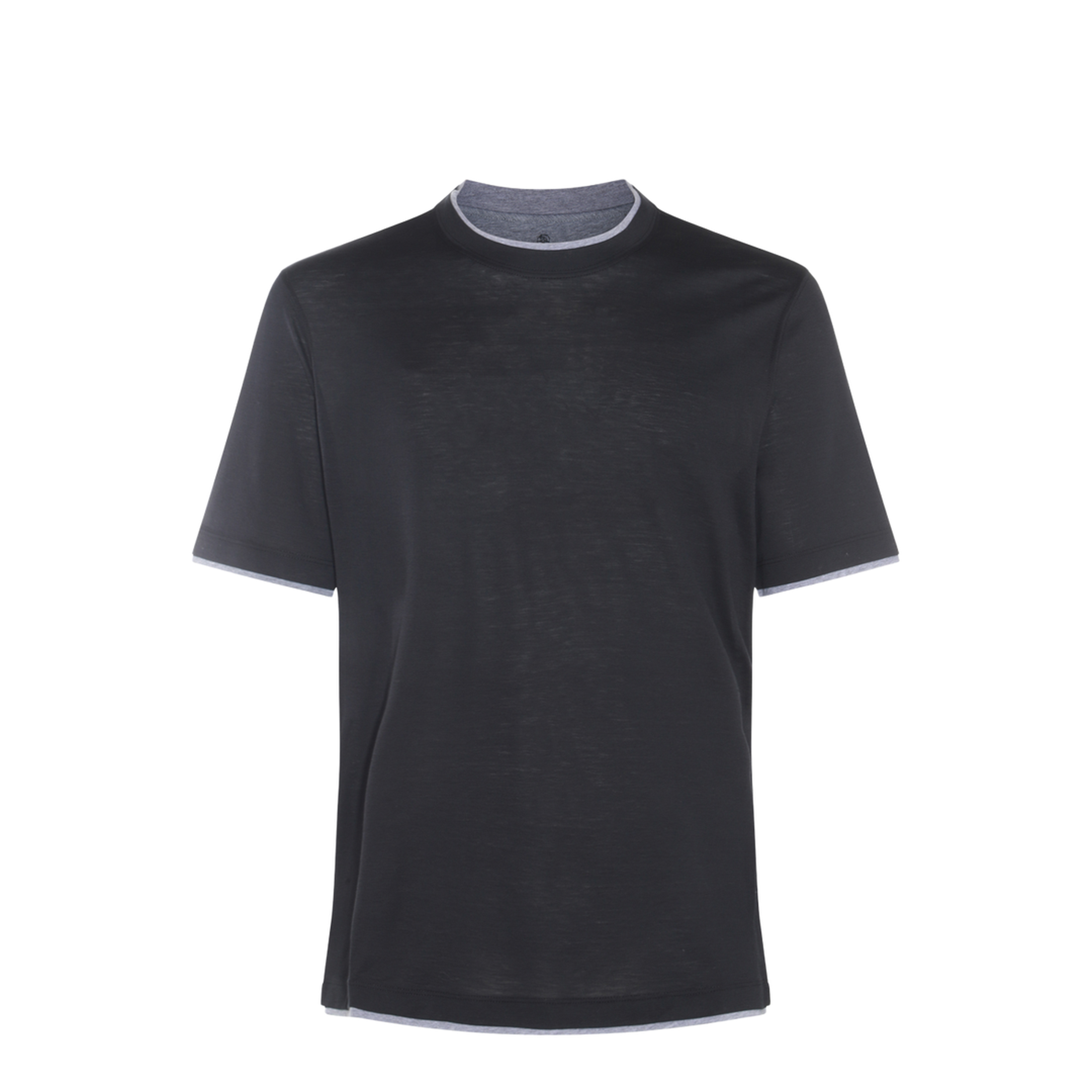 Layered-Effect Silk-Cotton T-Shirt - Image 1