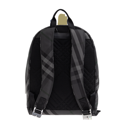 Grid Nylon Backpack - Charcoal Grey - Image 3