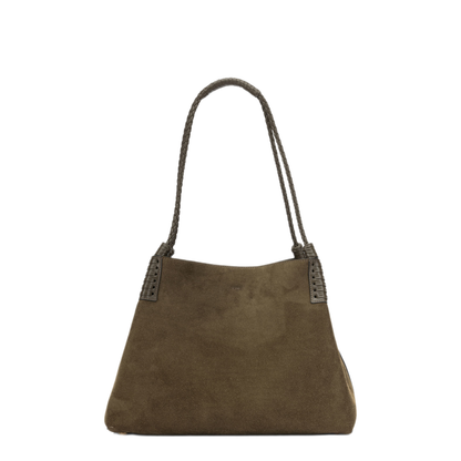 Libra Medium Suede Tote Bag - Brown - Image 3