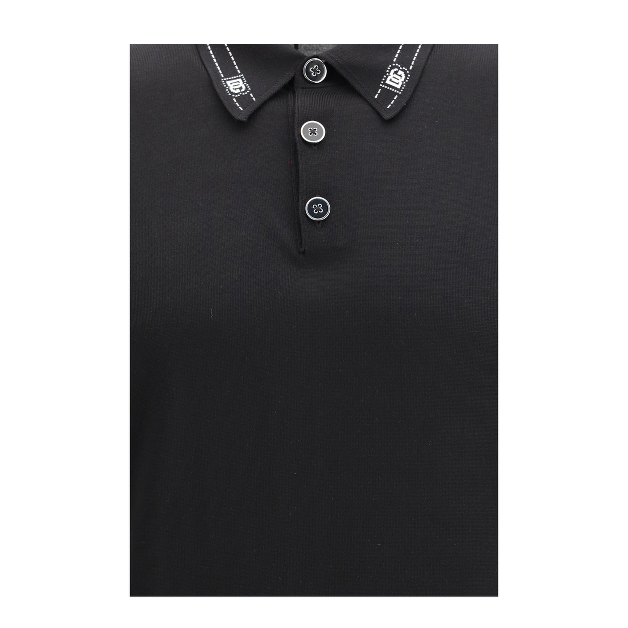 Silk Polo with Collar and Short Sleeves - Image 3