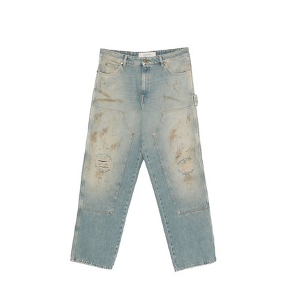 Destroyed Denim Cotton Jeans - Image 1