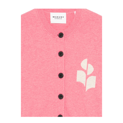 Light Pink Round Neck Cardigan - Image 3