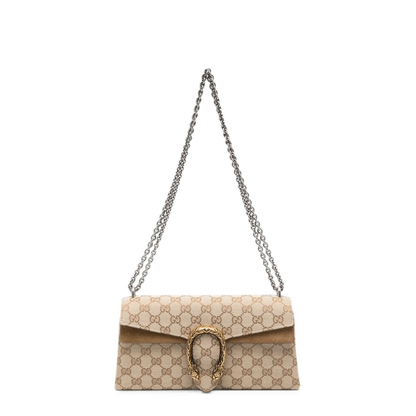 Dionysus Medium Coated Canvas Shoulder Bag - Sand and brown GG canvas - Image 1
