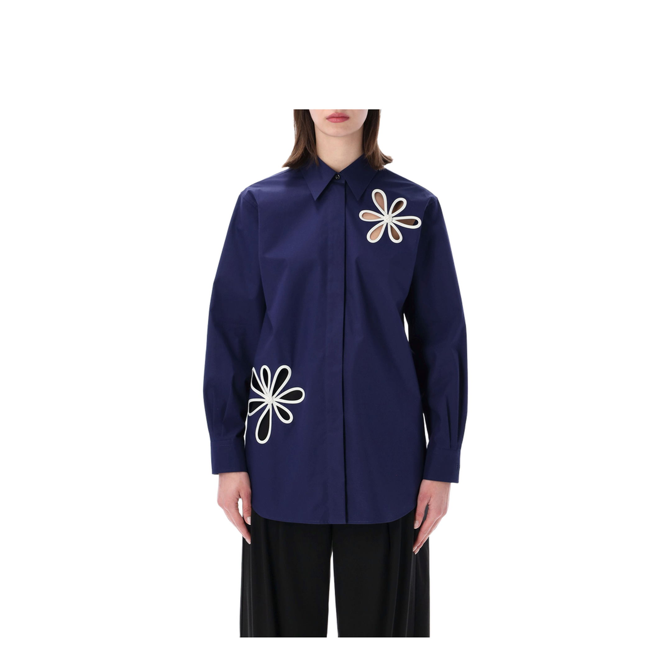 Dark Blue Poplin Shirt - Image 1
