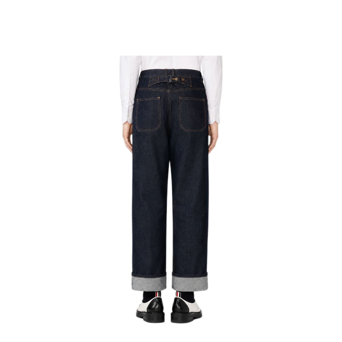 Classic 5 Pocket Denim Pant Navy - Image 4