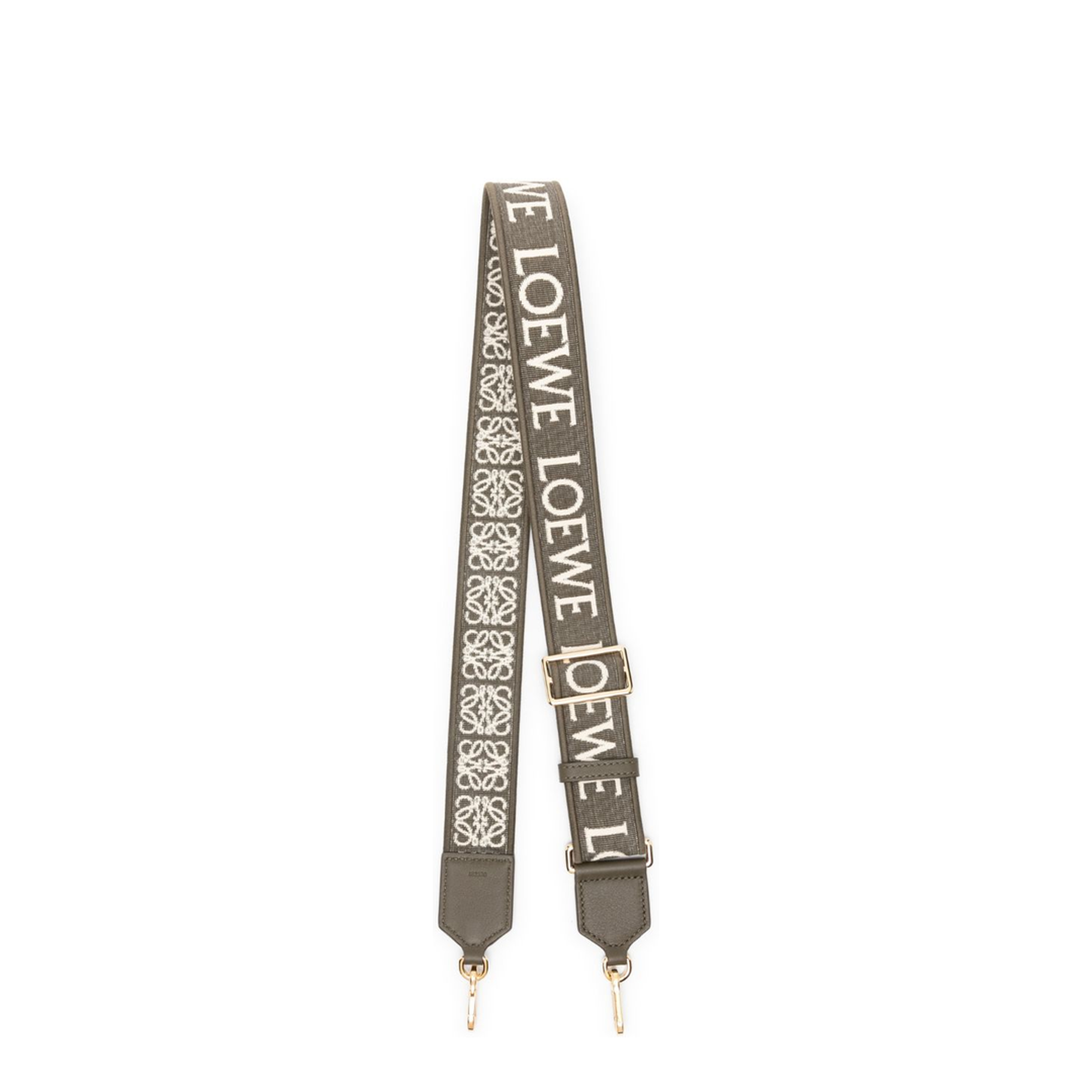 Anagram Adjustable Calfskin Strap - Dark Khaki Green - Image 1