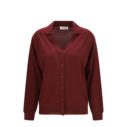 Virgin Wool Cardigan with a Collar - Image 1