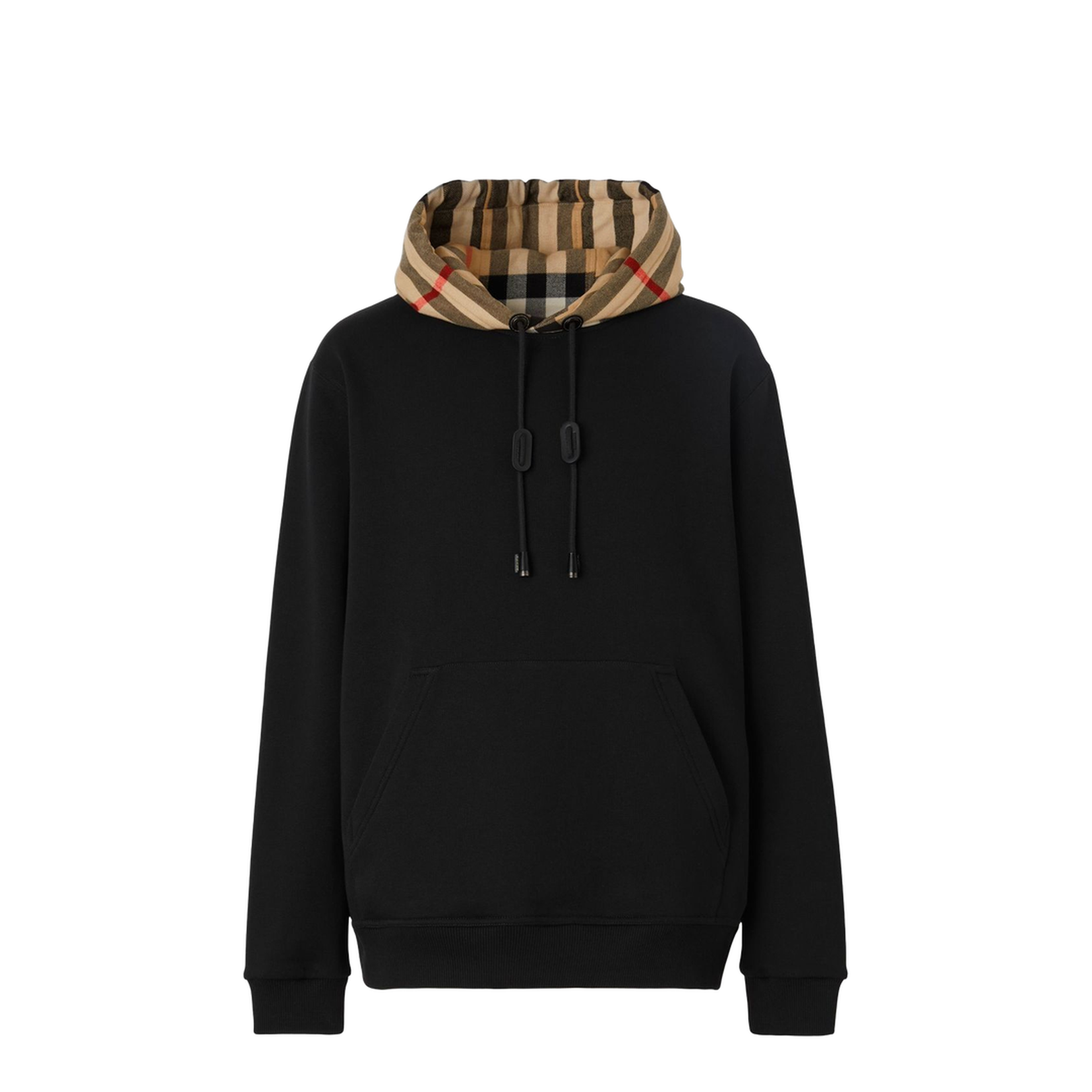 Check Hood Hoody Black - Image 1