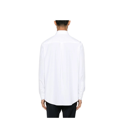 Topstitched Roma Lettering Cotton Shirt - Image 3