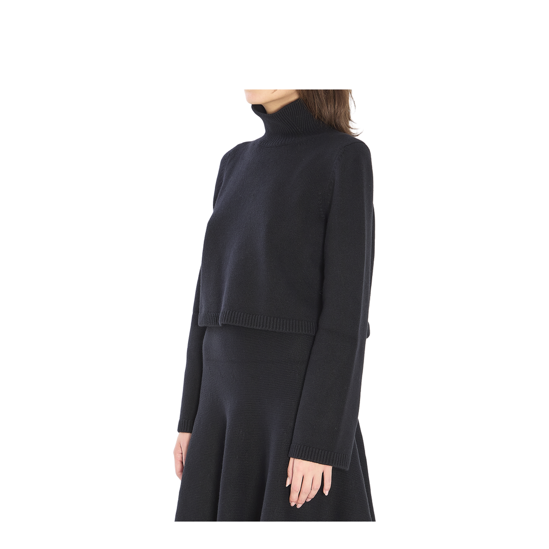 Cropped Cashmere Knit Pullover - Image 2