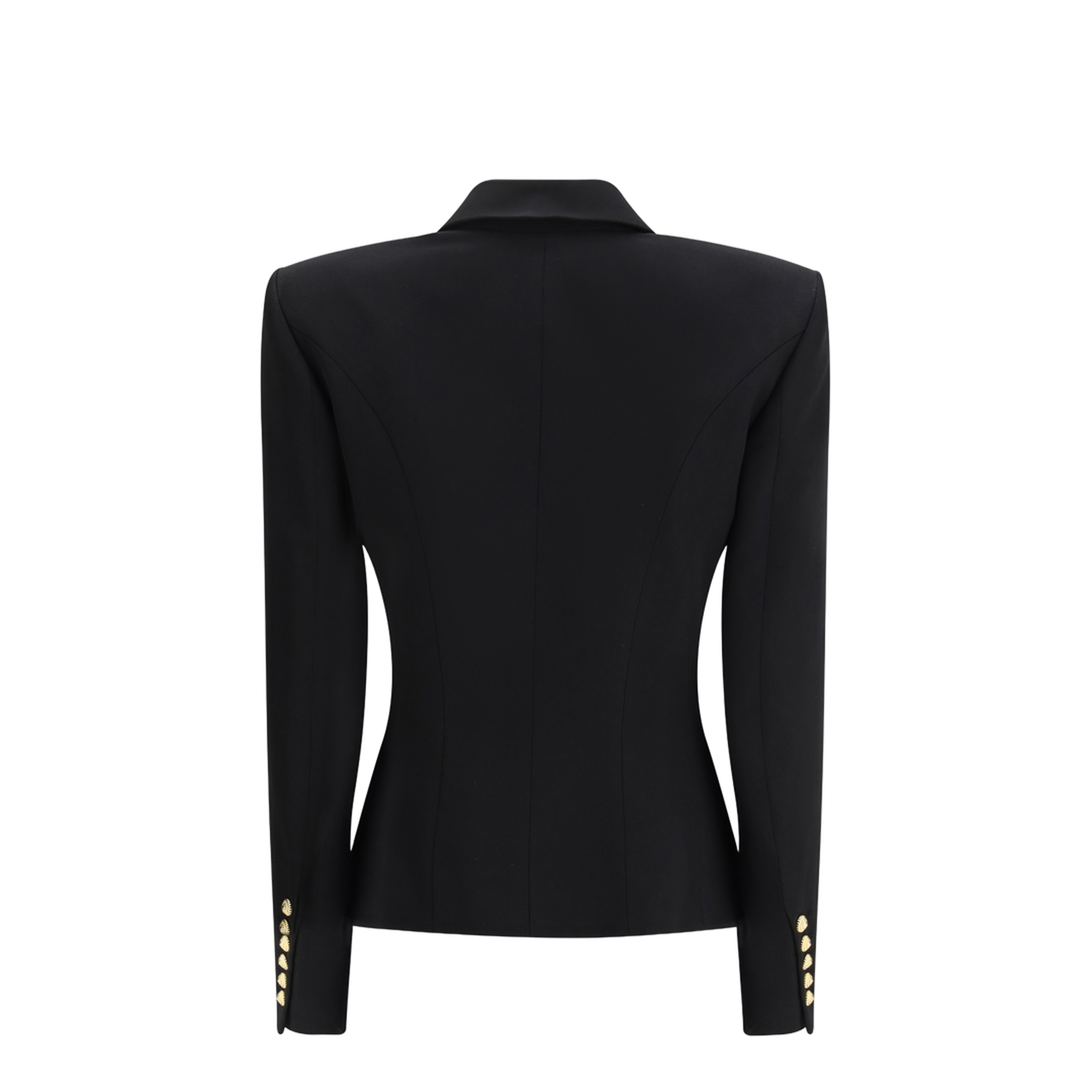 6 Buttons Fitted Grain De Poudre Jacket - Image 2
