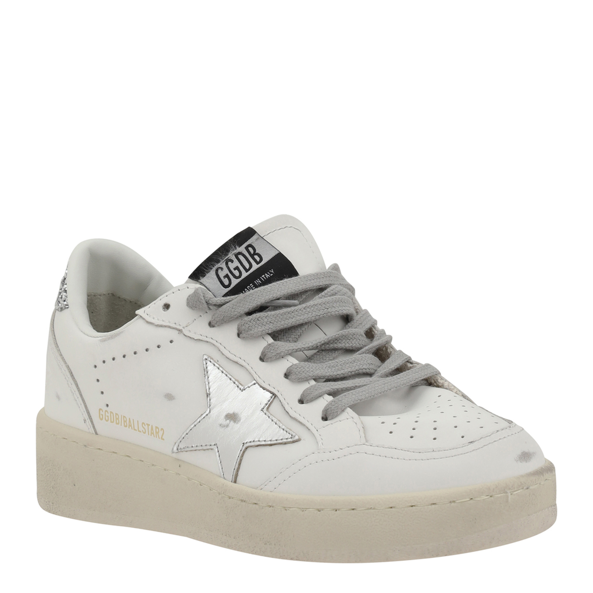 Ball Star with Silver Leather Star and Silver Glitter - Image 2