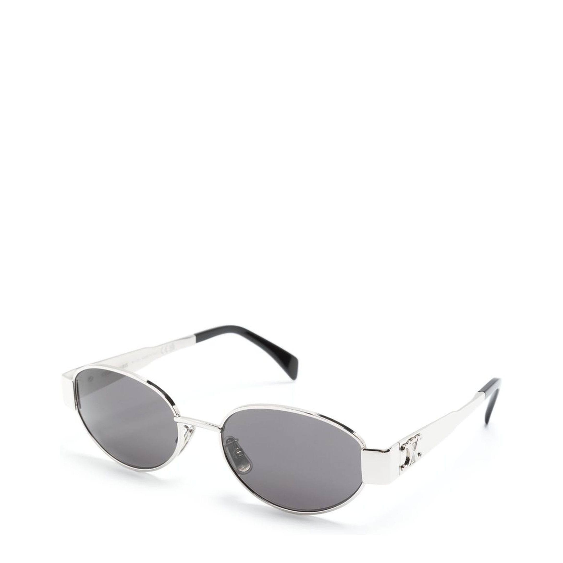 Triomphe Metal 01 Sunglasses in Metal - Silver / Smoke - Image 2