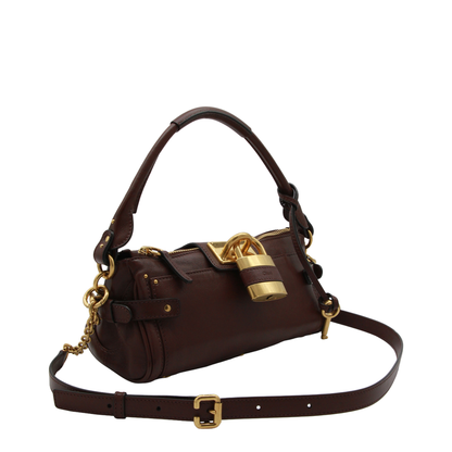 Paddington Small Grained Buffalo Leather Shoulder Bag - Crafty Brown - Image 4