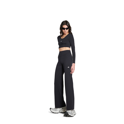 Black Activewear Flared Slim Lounge Pants - Image 3
