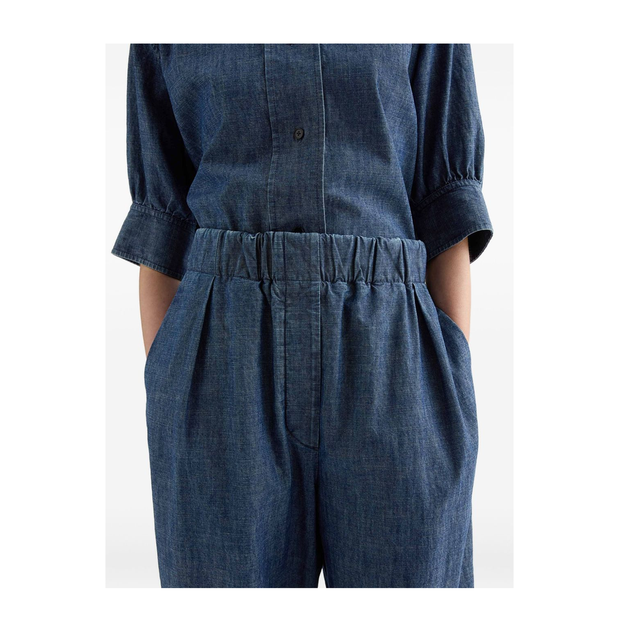 Cotton Wide-Leg Trousers - Image 3