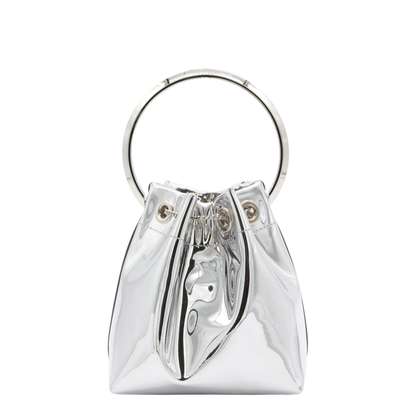 Bon Bon Mirror Fabric Mini Bag - Silver - Image 6