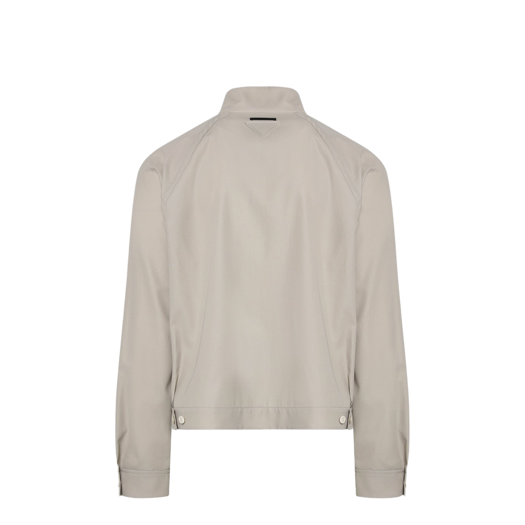 Sand-colored cotton zip-up jacket - Image 2