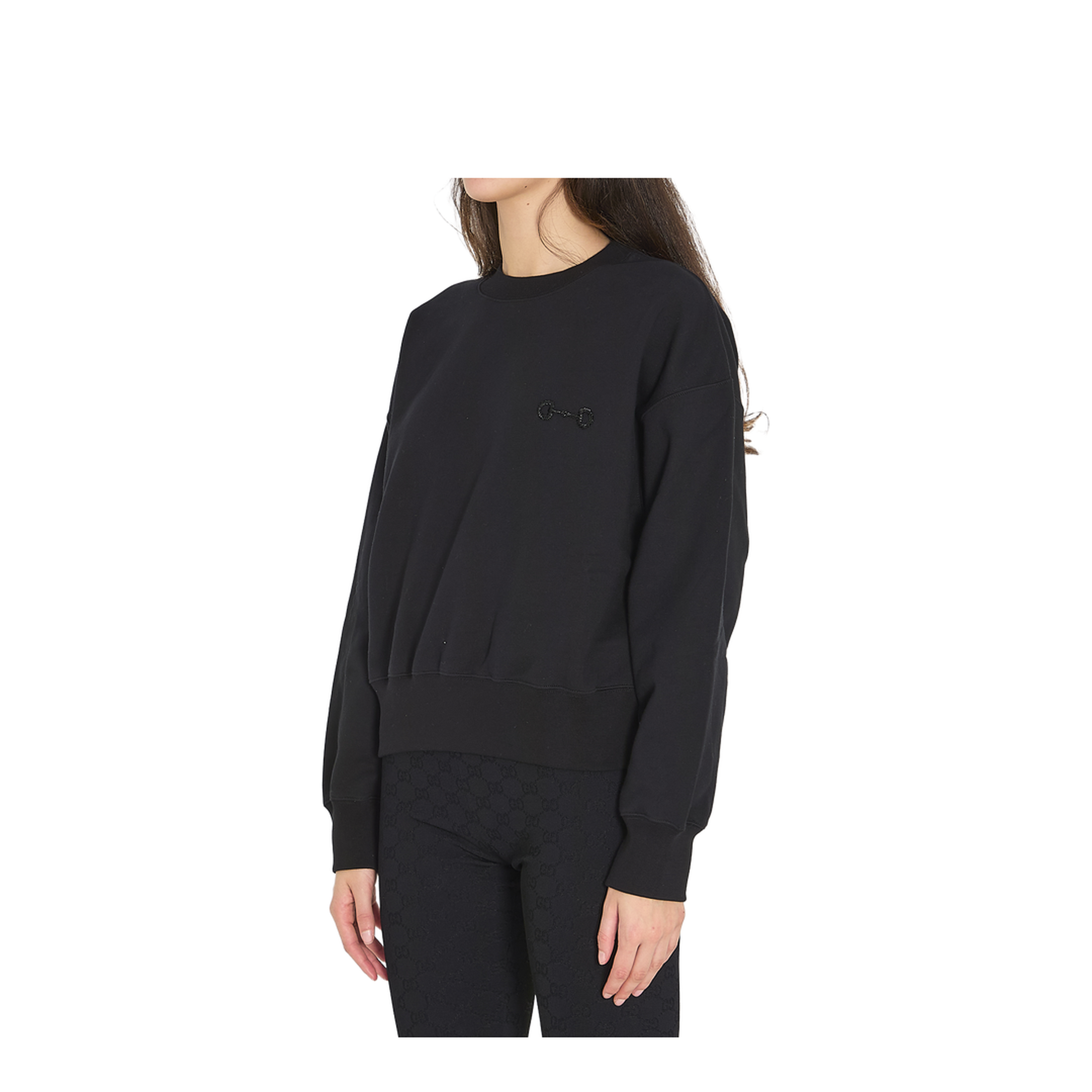 Long Sleeve Crew-Neck Boxy Sweater - Image 2