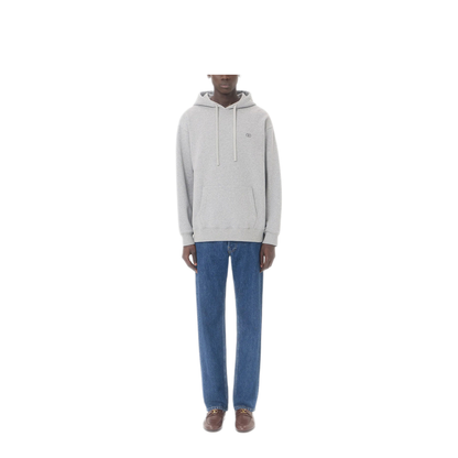 Cotton Hoodie with Vlogo Embroidery - Image 2