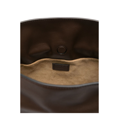Flamenco Medium Leather Clutch Bag - Brown - Image 5