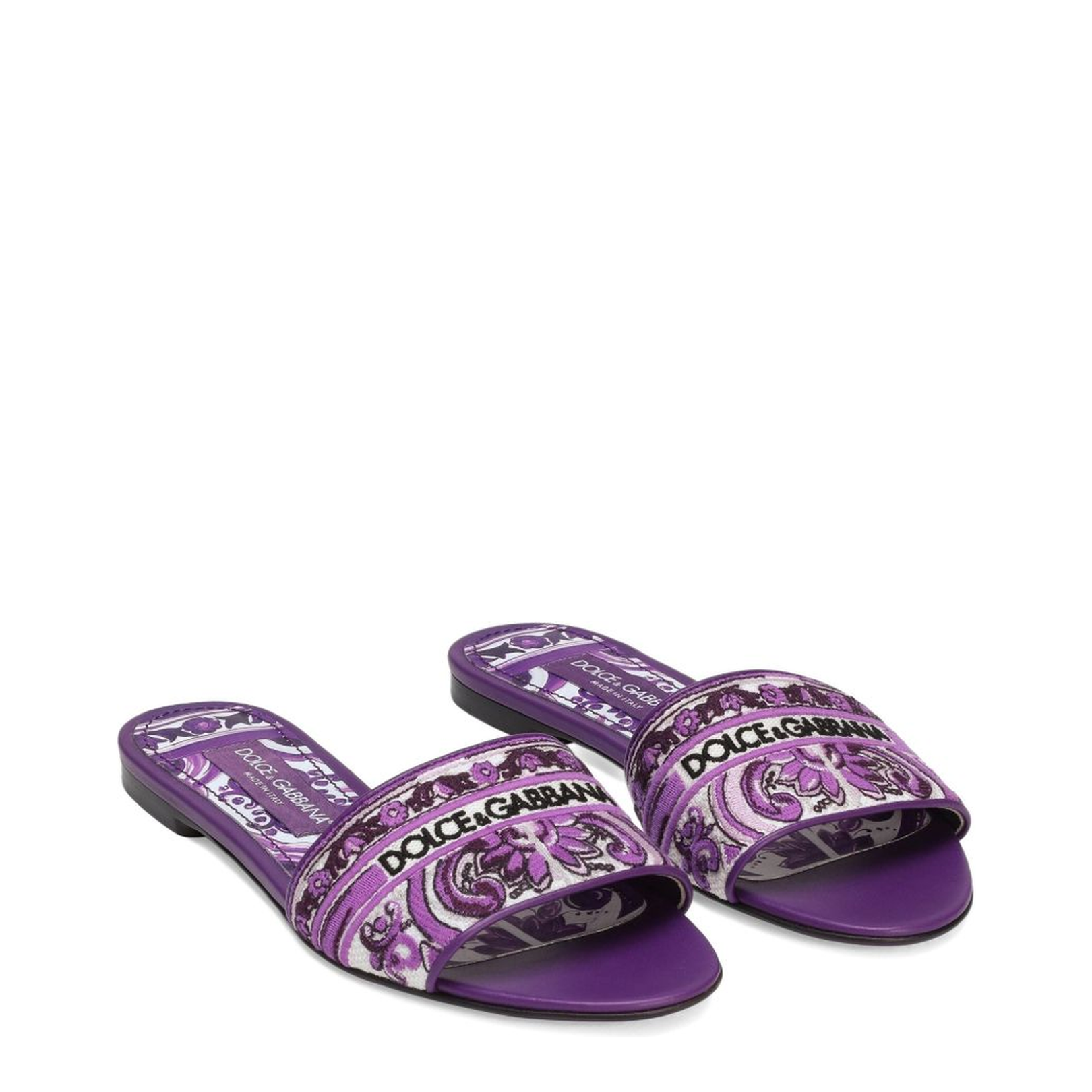 Embroidered Slides in Multicolor - Image 3