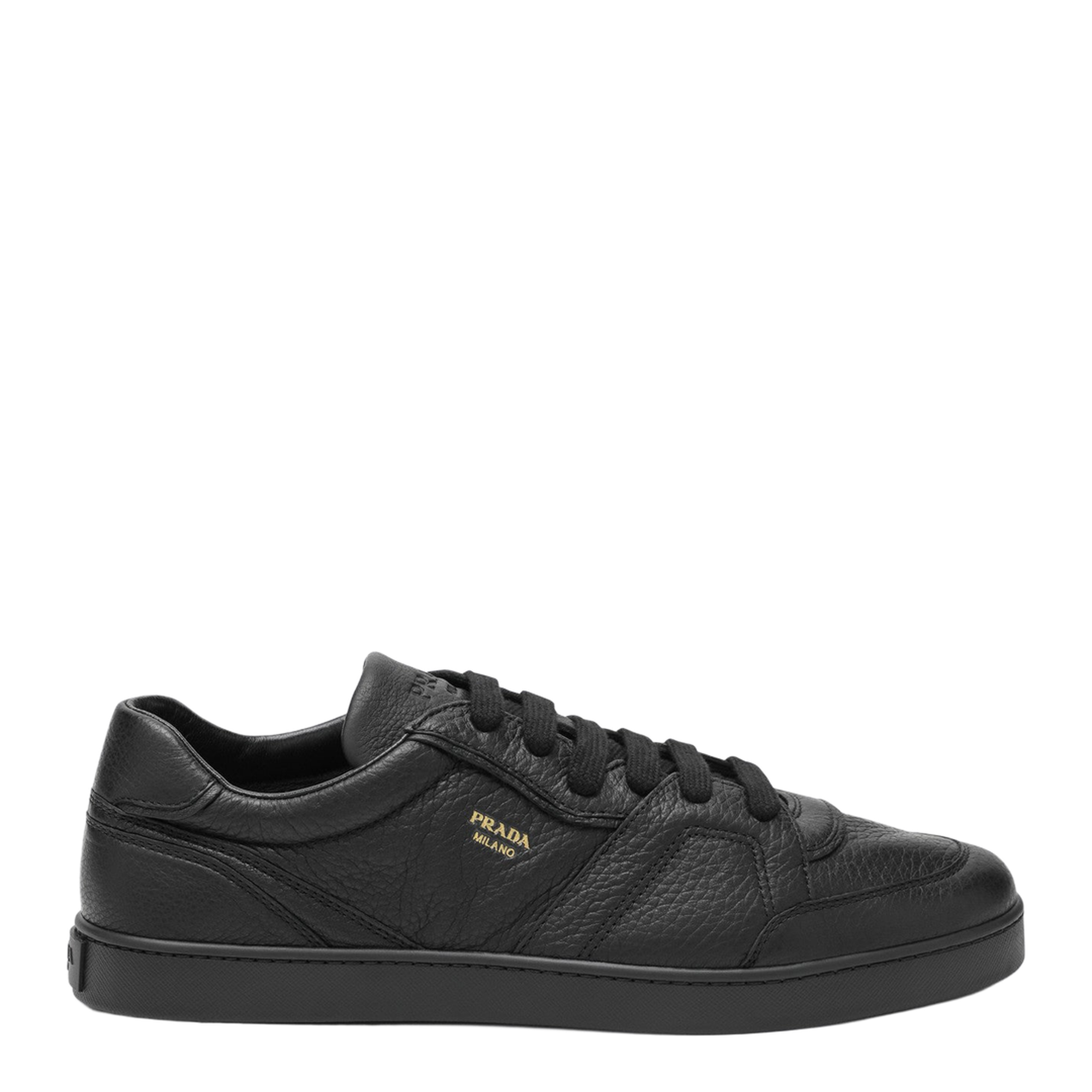Black Sneakers in Hammered Leather - Image 1