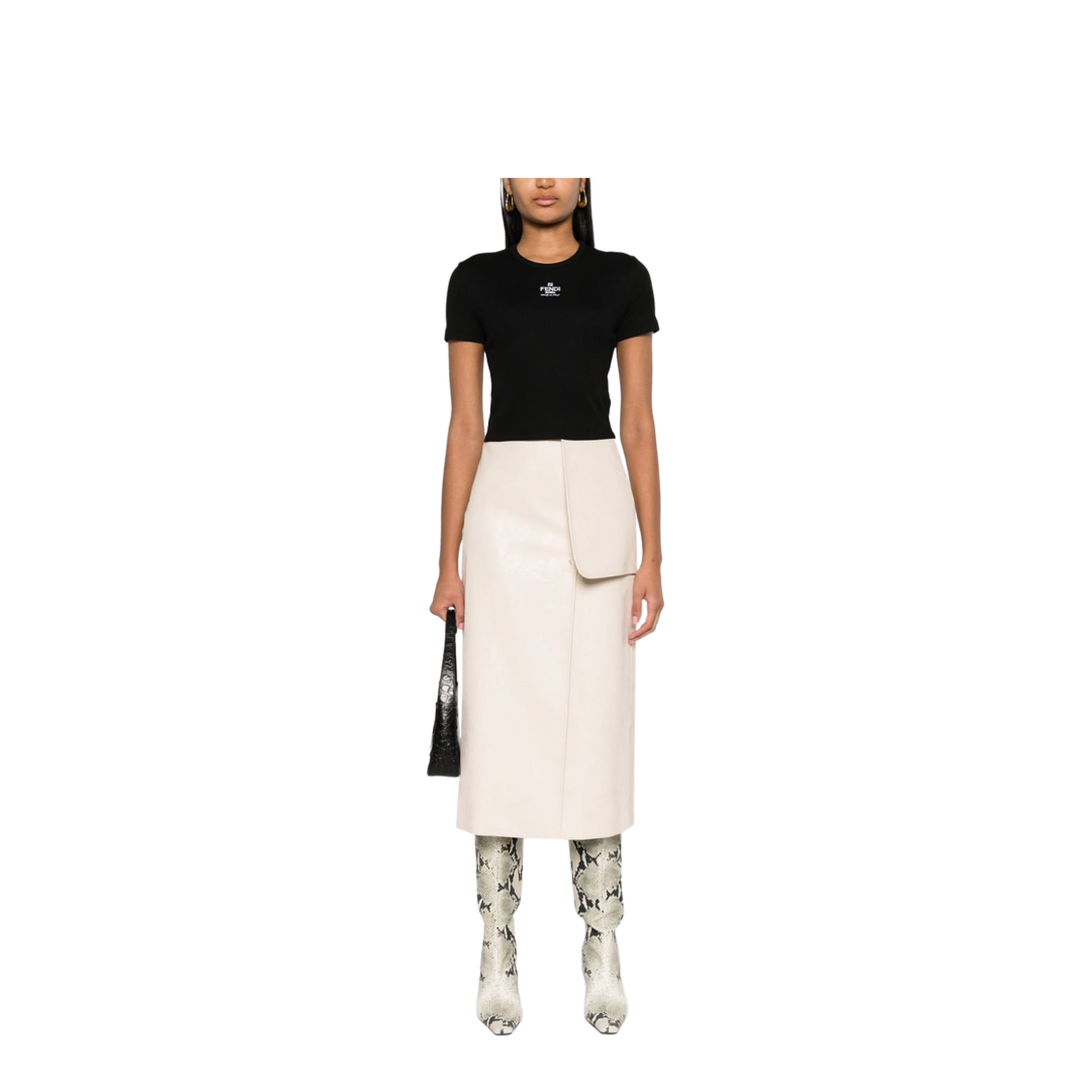 Black Cotton Top with Logo - Image 4