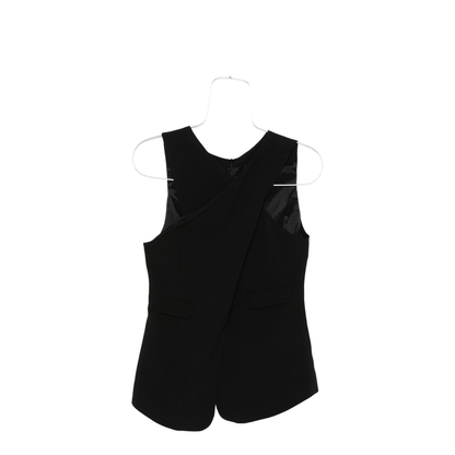 Stretch Sandblasted Fabric Crossover Top - Image 1