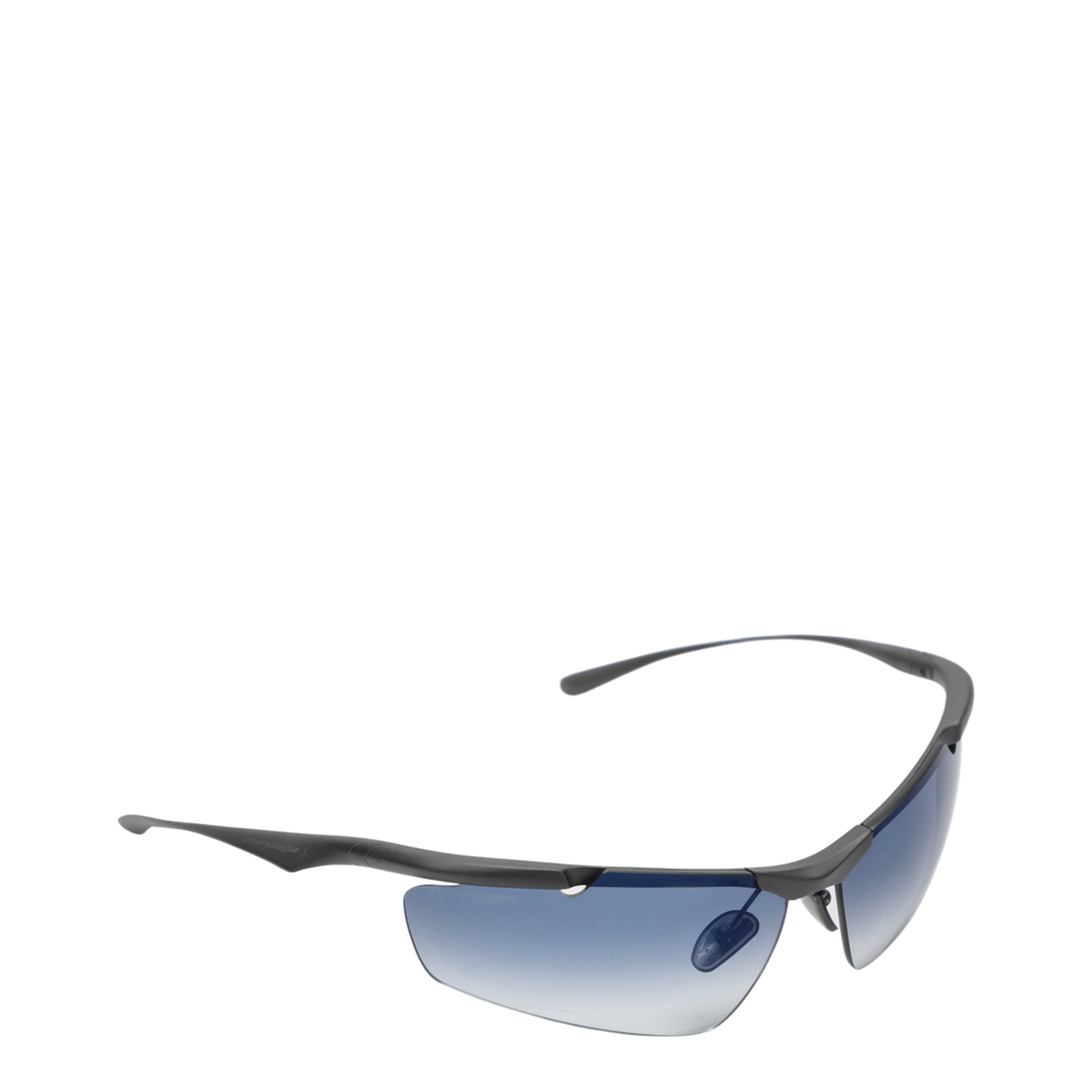 Cat-Eye Boomerang Mirror Blue Sunglasses - Image 2