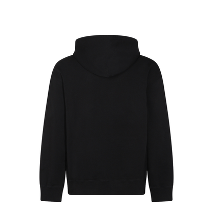 Black Front Pouch Pocket Adjustable Drawstring Hood Ribbed Cuffs Logo Patch Detailing - Image 4