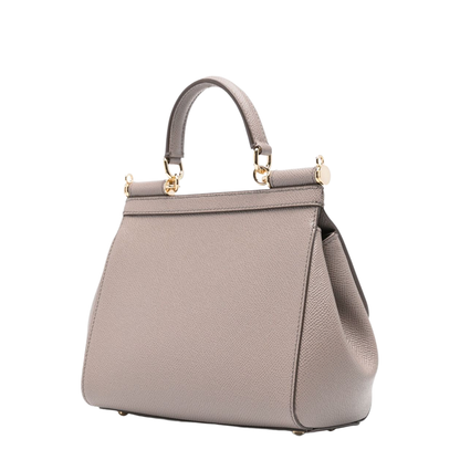 Sicily Medium Calfskin Handbag - Fango - Image 3