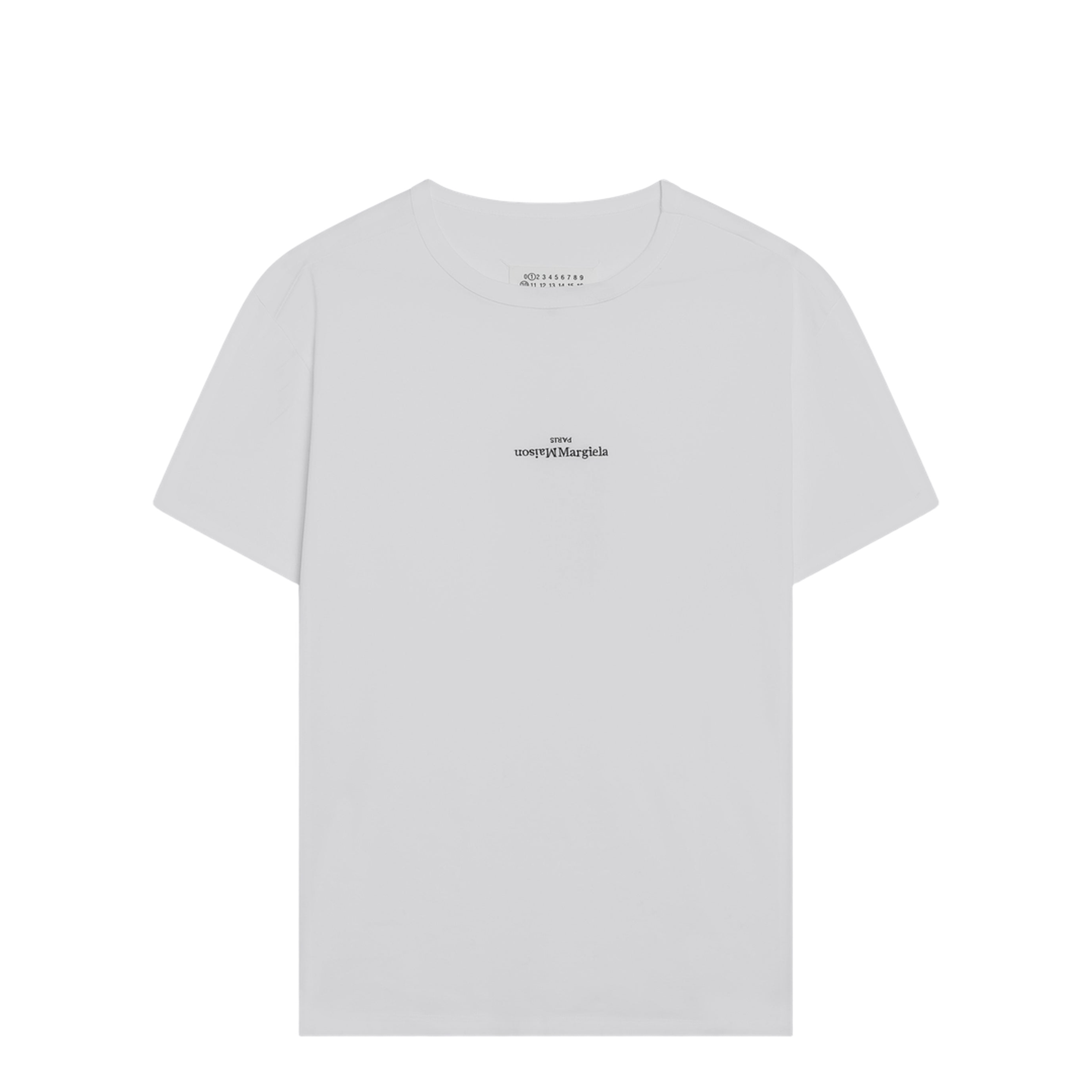 White T-shirt with Distorted Logo - Image 1