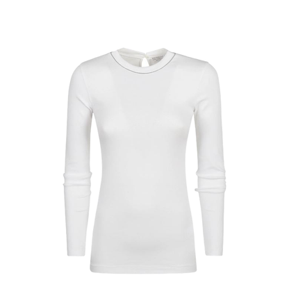 Monili Detailed Crewneck T-Shirt - Image 1