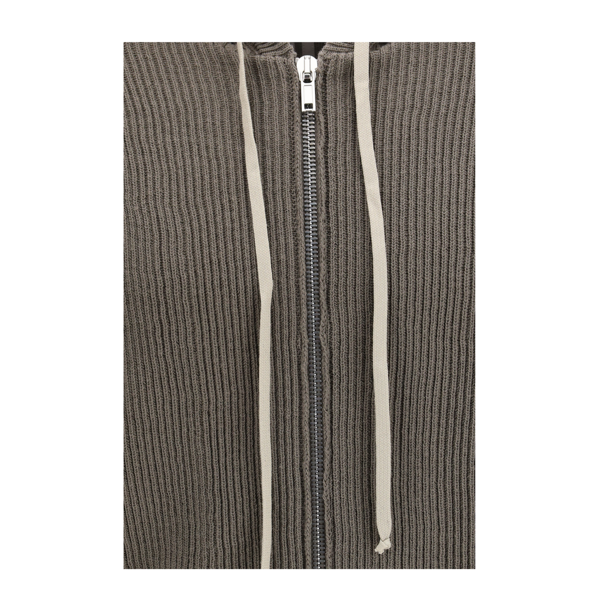 Ribbed Virgin Wool Knit Hoodie - Image 3