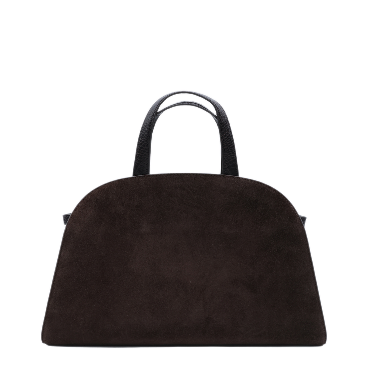 Romy Medium Suede Leather Bauletto - Brown - Image 6