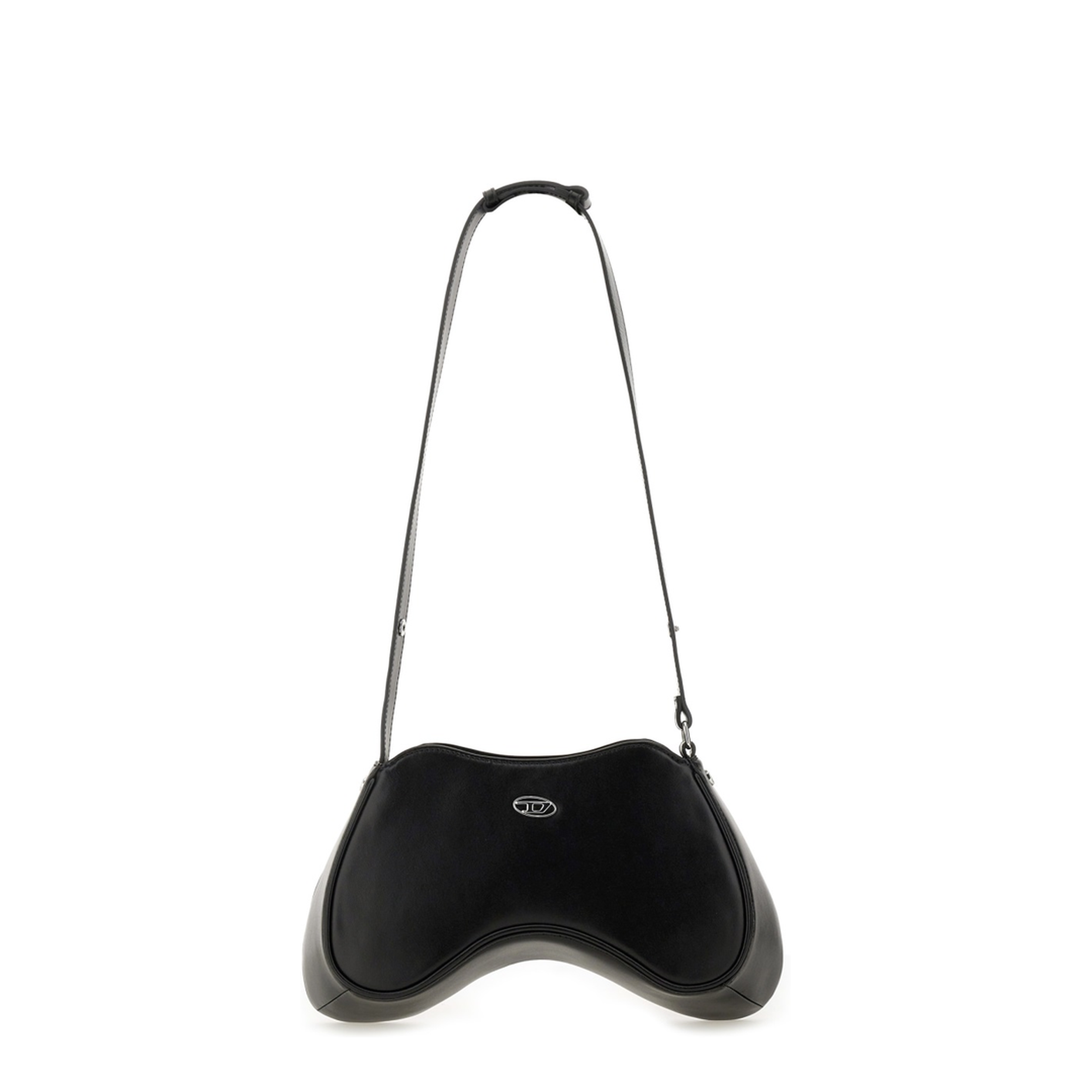 Play Semi-Gloss Leather Shoulder Bag - Black - Image 2