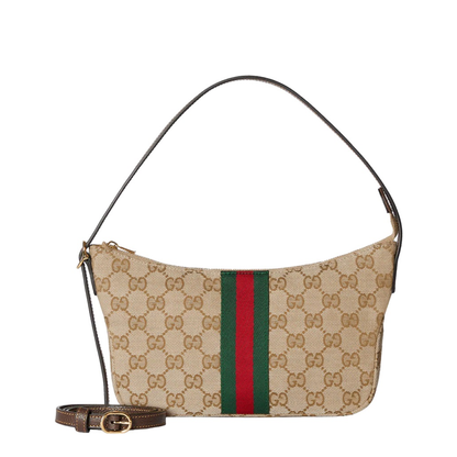 Lunetta Small Crossbody Bag - Sand/Dark Brown - Image 4