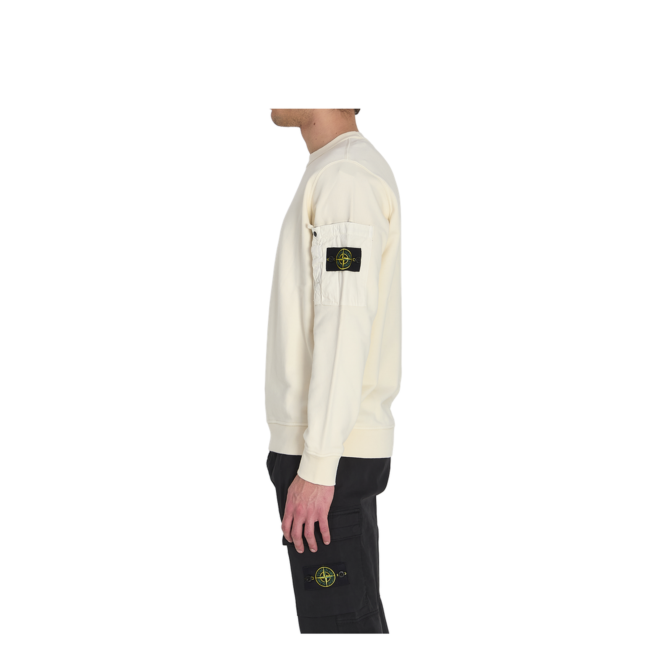 Beige Logo Badge Sweatshirt - Image 3
